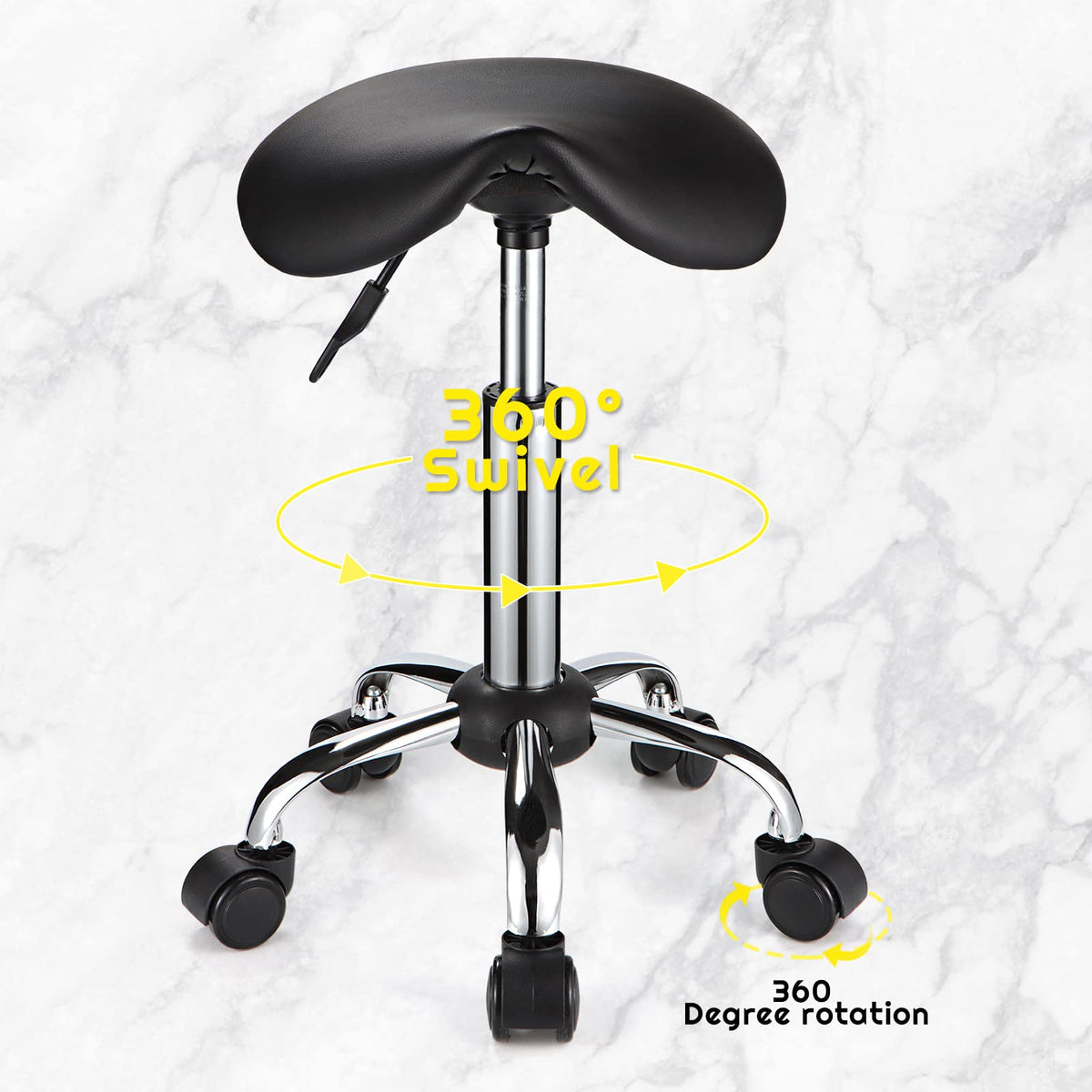 FNZIR Saddle Stool PU leather surface is easy to clean.