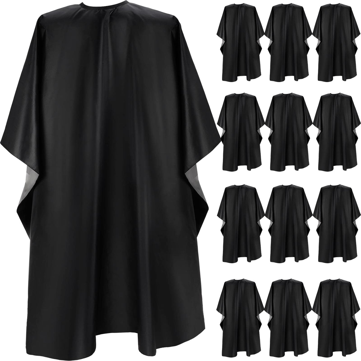 Foaincore shampoo cape set in black for salons, durable and reusable.