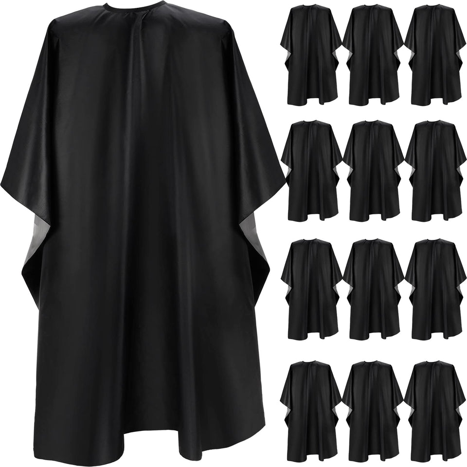 Foaincore shampoo cape set in black for salons, durable and reusable.