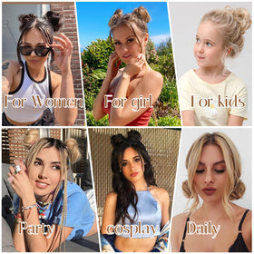 Foaoit versatile buns for casual, cosplay, and party looks