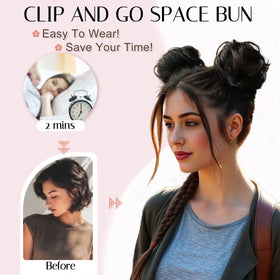 Foaoit soft matte synthetic bun blends with natural hair
