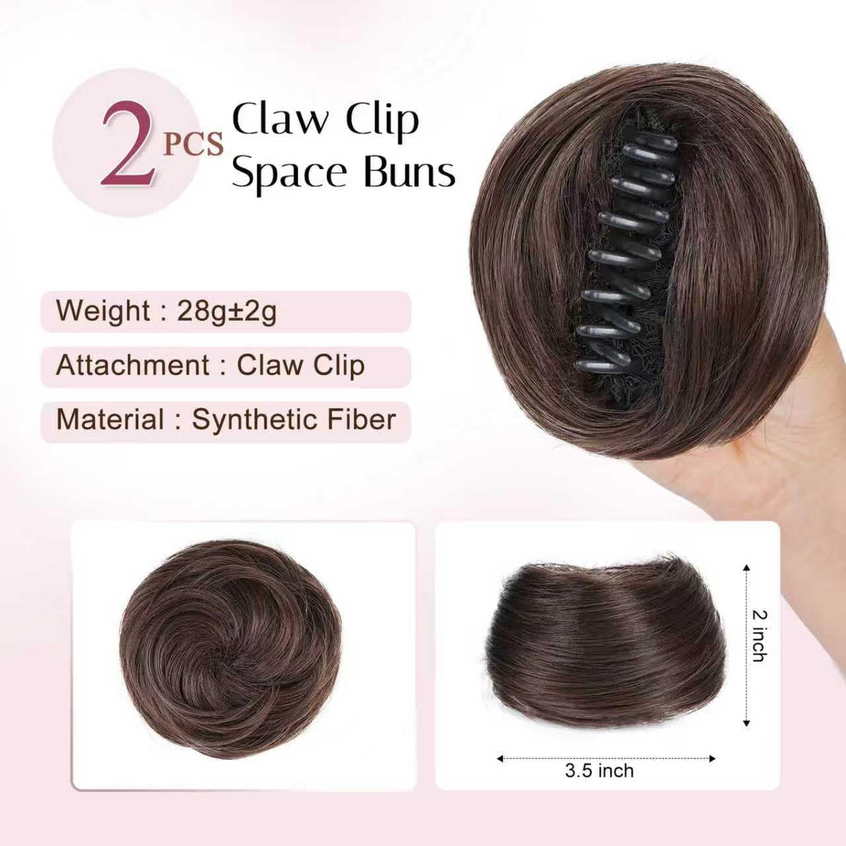 Foaoit Space Bun secure-fit with curved fibers prevents slipping.