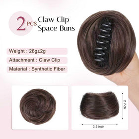 Foaoit Space Bun secure-fit with curved fibers prevents slipping.
