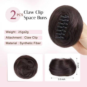 Foaoit two-piece space buns with drawstring for quick styling