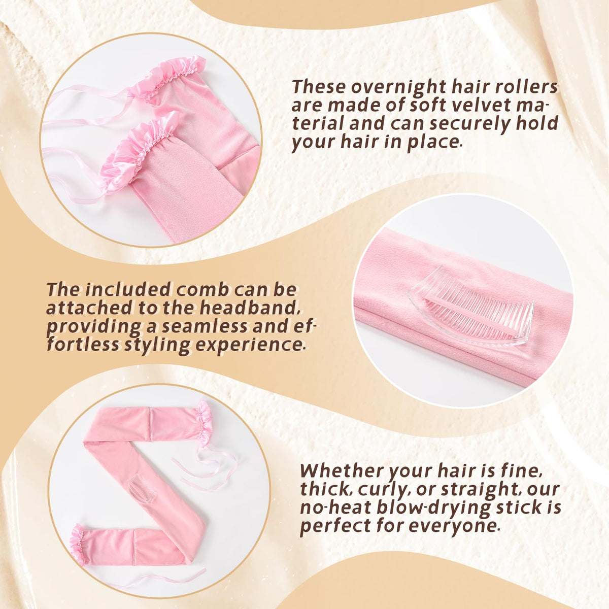 Foaryoer long hair heatless curler delivers easy waves