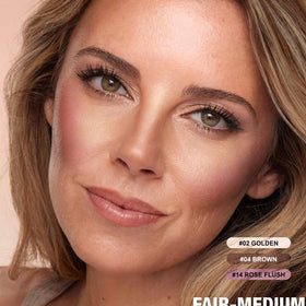 FOCALLURE 3pcs contour kit bronzer swatch for sun-kissed warmth