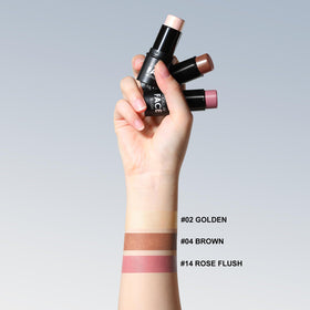 FOCALLURE 3pcs contour kit highlighter swatch for radiant glow