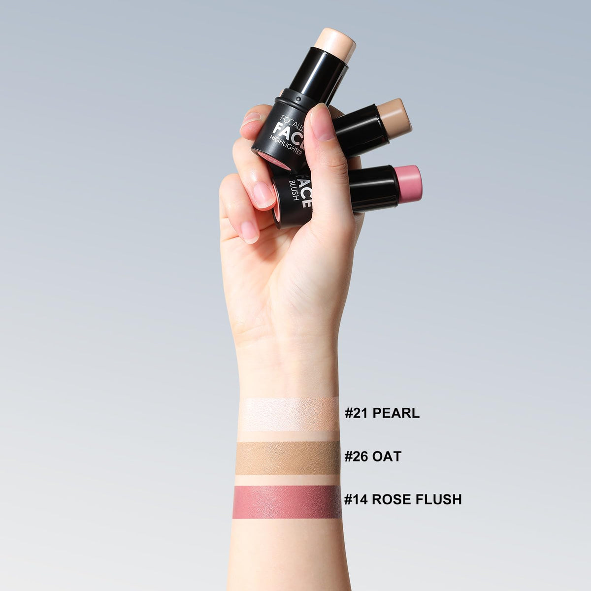 Application-friendly cream sticks blend easily for natural highlighting and contour.