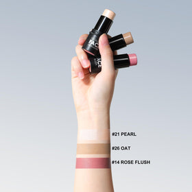 Application-friendly cream sticks blend easily for natural highlighting and contour.