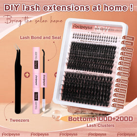 Focipeysa bond-and-seal kit for longer-lasting lash clusters