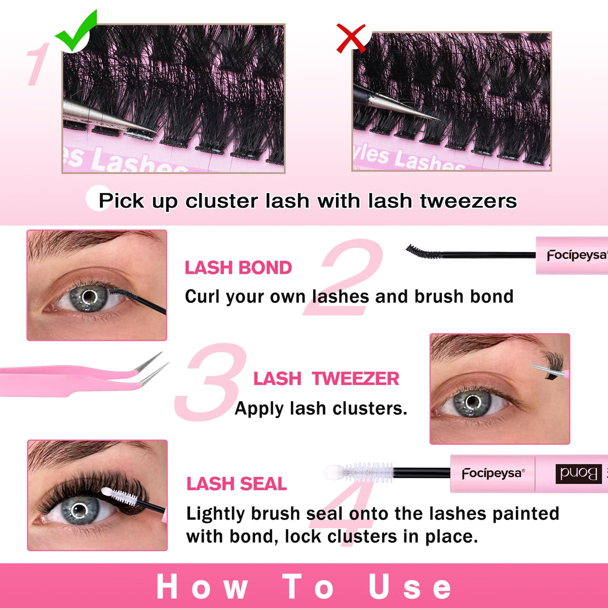 Focipeysa cruelty-free vegan lashes image reinforces ethical beauty choices.