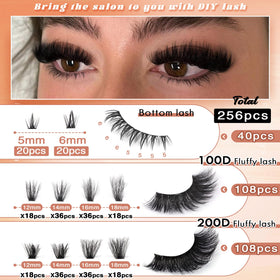 Focipeysa DIY lash application steps showing bond, apply, seal procedure