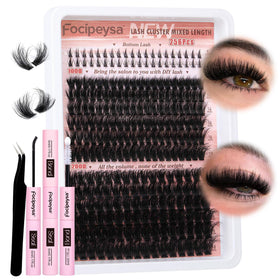 Focipeysa lash extension kit full-volume bundle for dramatic salon-style lashes at home