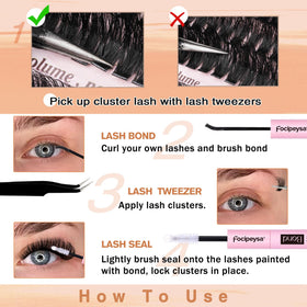 Focipeysa wispy-individual lashes for natural, fluttery looks at home