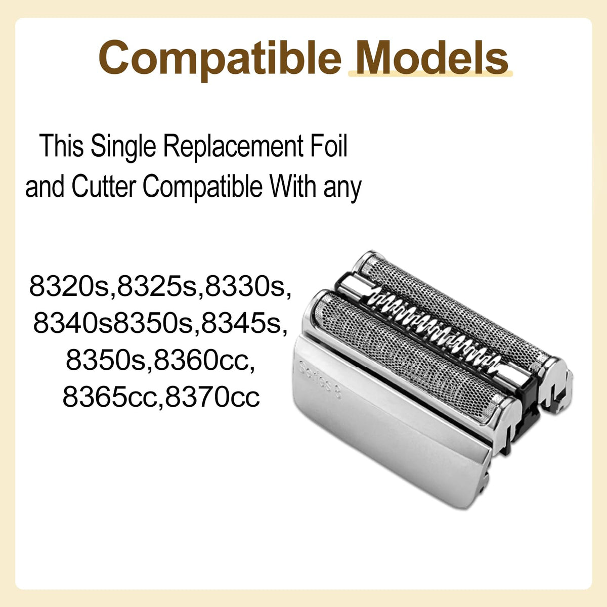 FOCODECKING 83M foil detail emphasizes fine mesh for closer, comfortable shave.
