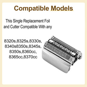 FOCODECKING 83M foil detail emphasizes fine mesh for closer, comfortable shave.