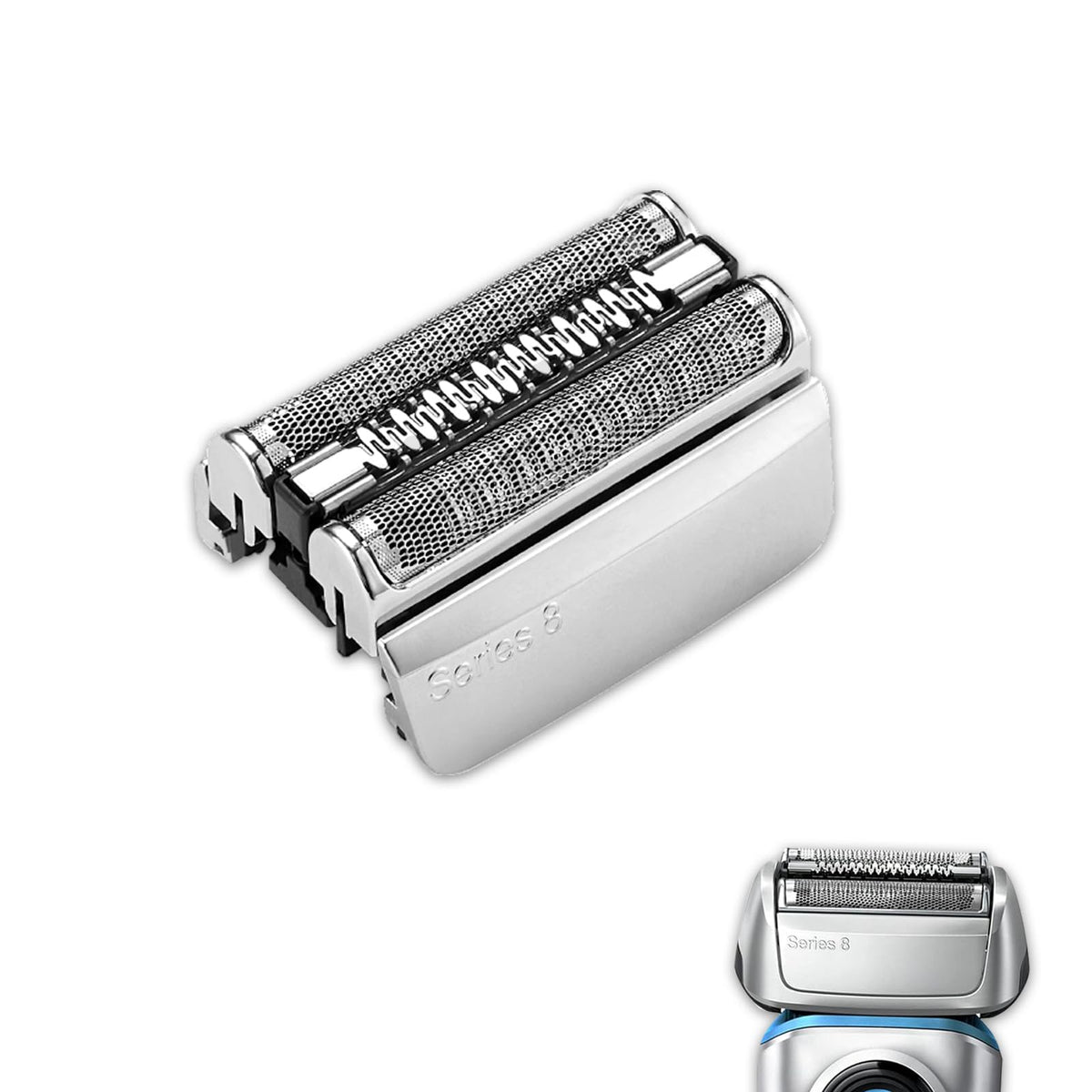 FOCODECKING 83M head front view for Series 8 shavers supports a precise, smooth shave.