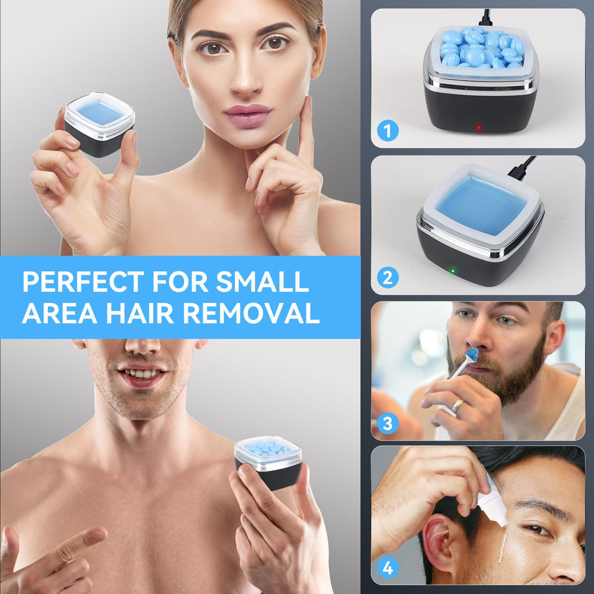 FOCTXI Nose Wax Kit 100g wax beans for smooth hair removal