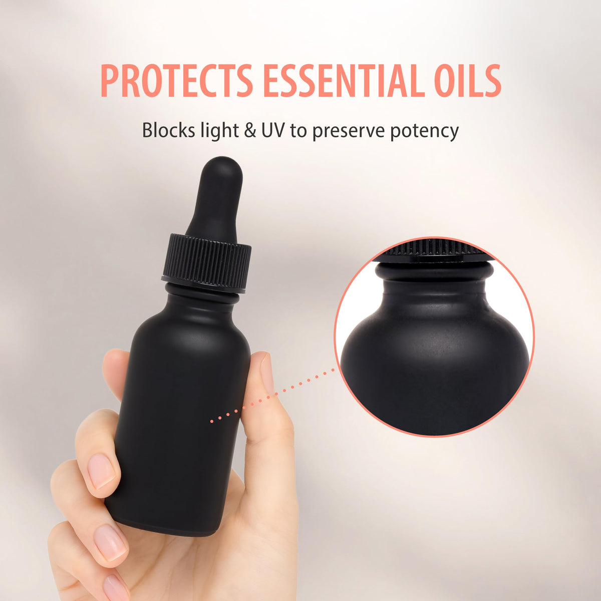 Focus Nutrition 24-pack display of 1oz dropper bottles for travel-ready aromatherapy.
