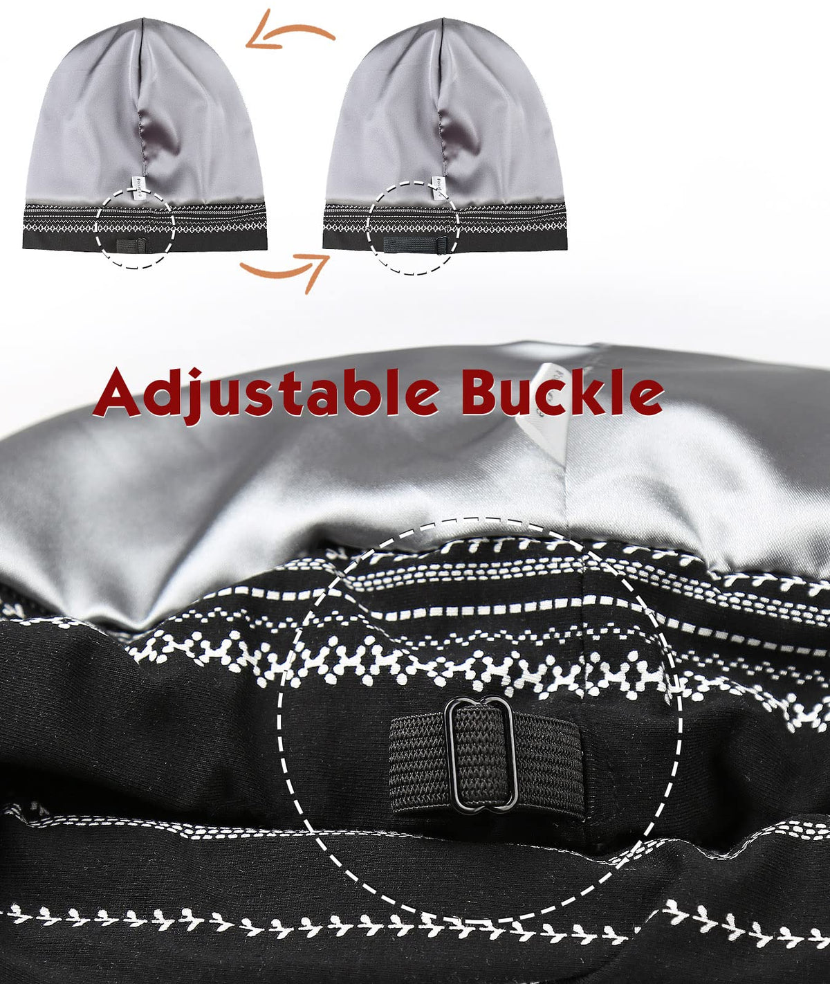 FocusCare adjustable buckle sleep cap fits a wide range of head sizes