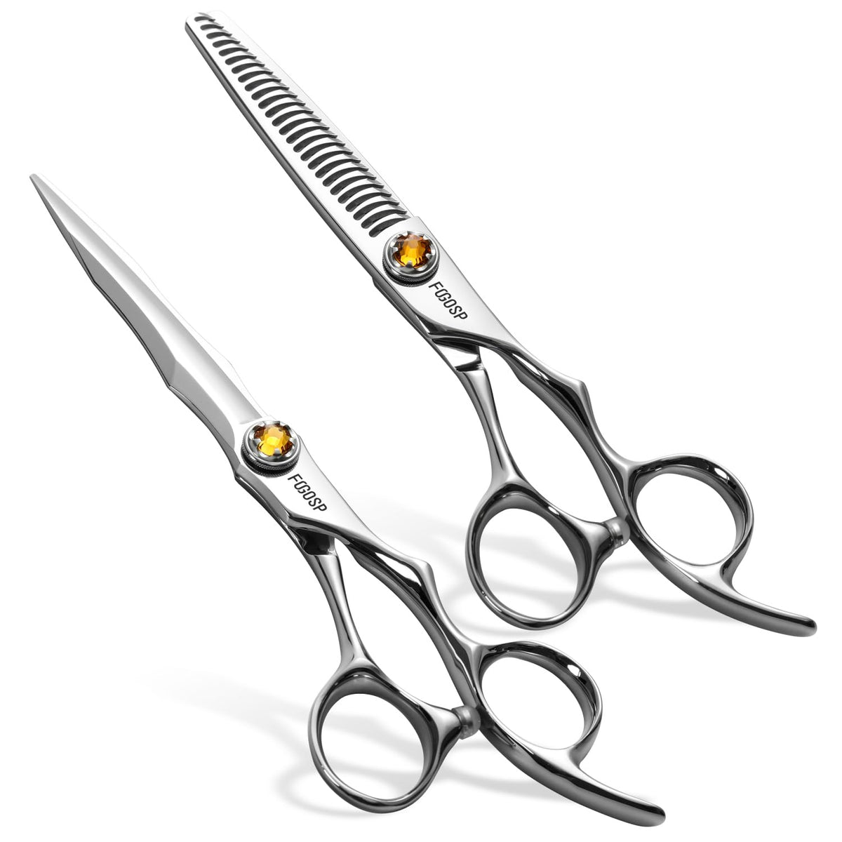 FOGOSP 6-inch straight scissors for precise cuts in barbering