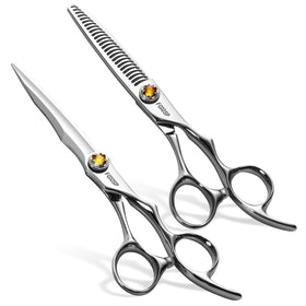 FOGOSP 6-inch straight scissors for precise cuts in barbering