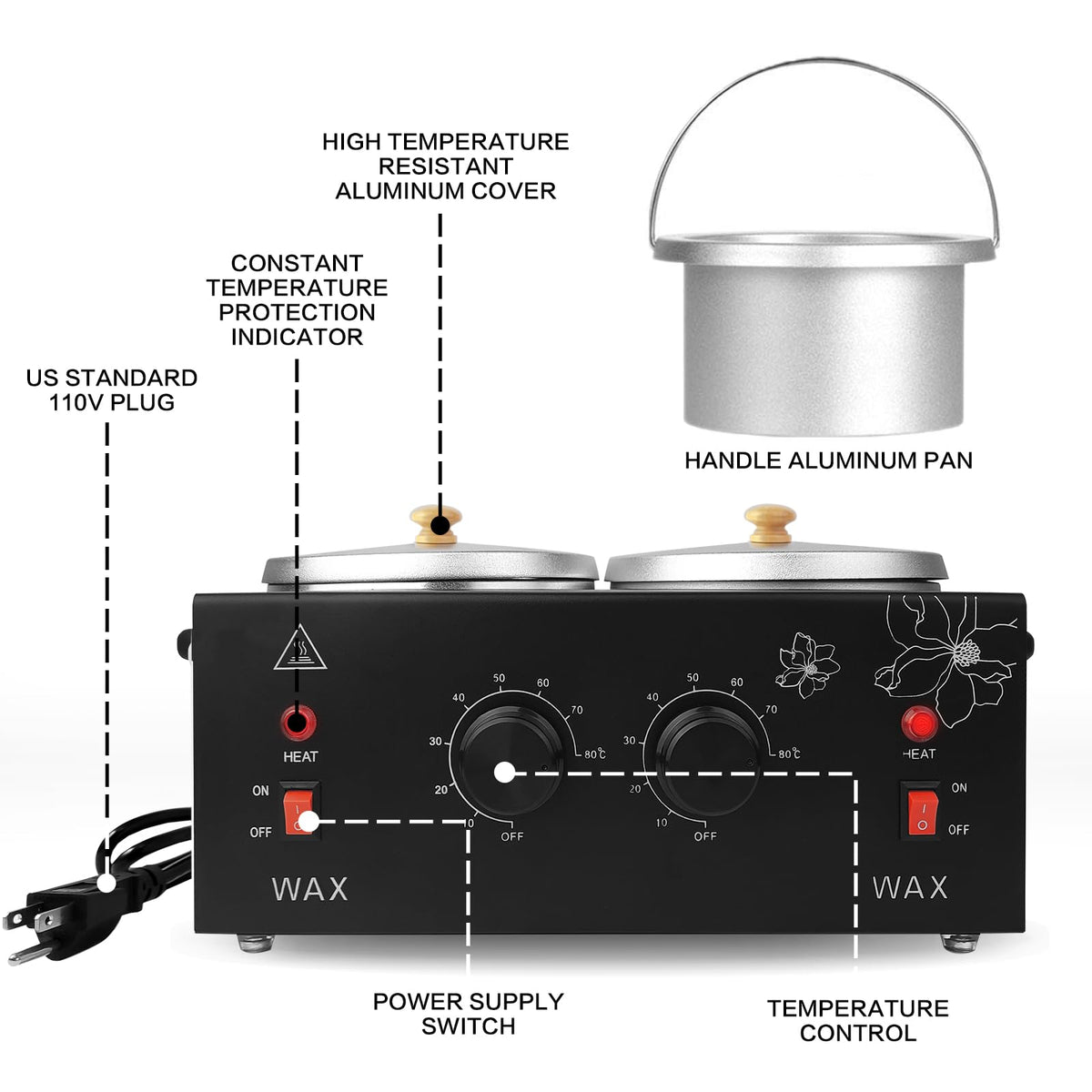 Folconroad wax warmer with 40 sticks included for convenient sessions
