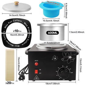 Folconroad wax warmer showing dual pot option for melting two wax types
