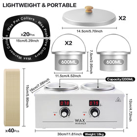 Folconroad wax warmer dual-pot system for versatile melting.