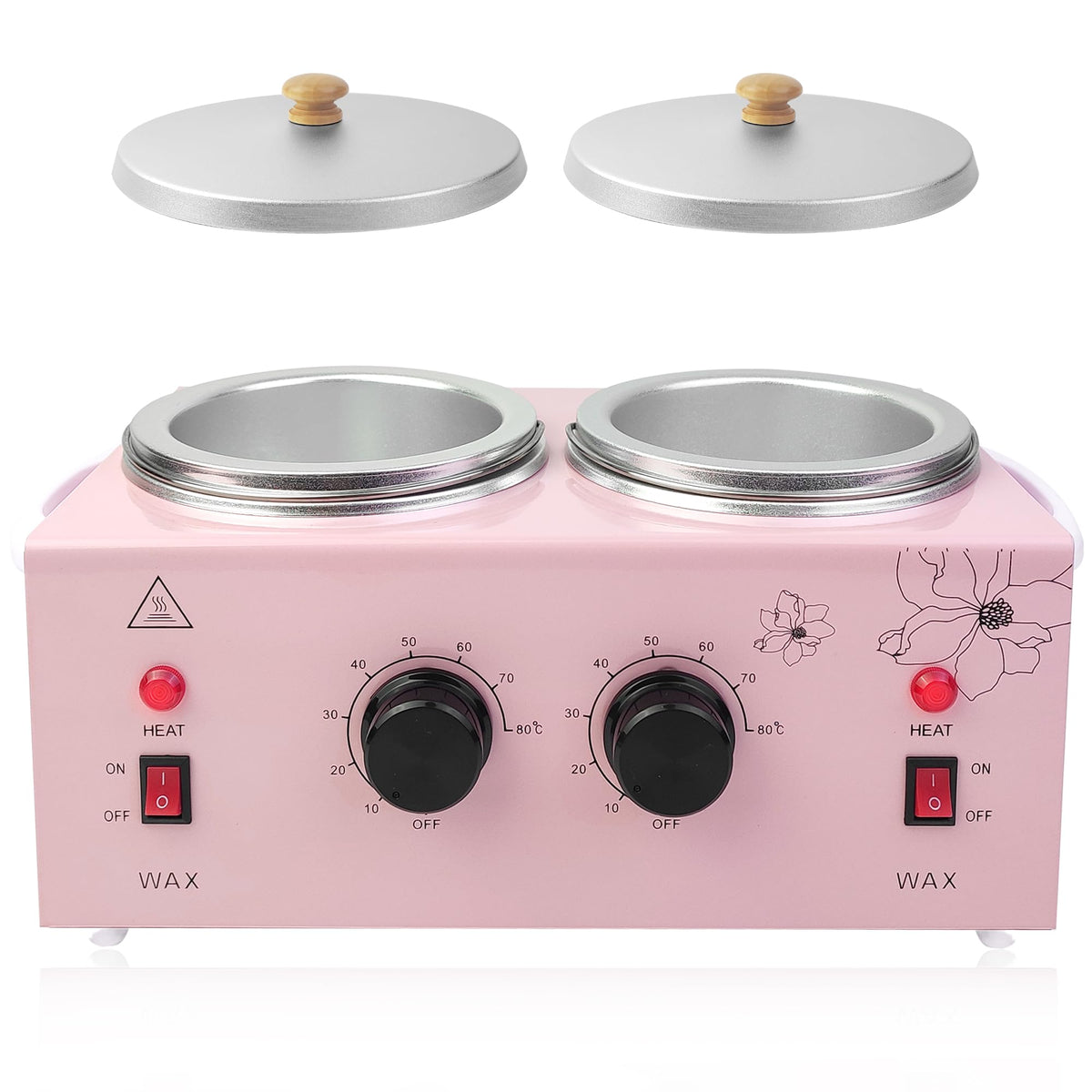 Folconroad dual-pot wax warmer for efficient at-home waxing