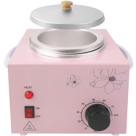 Folconroad pink wax warmer with single 600cc pot and adjustable temperature for at-home waxing.