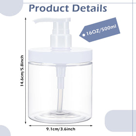 FoldTier 16 oz pump bottle wide mouth enables easy refilling and pouring