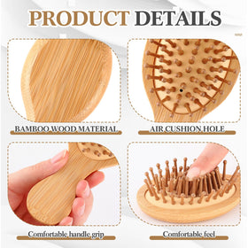 FoldTier detangling teeth bamboo brush glides through hair smoothly.