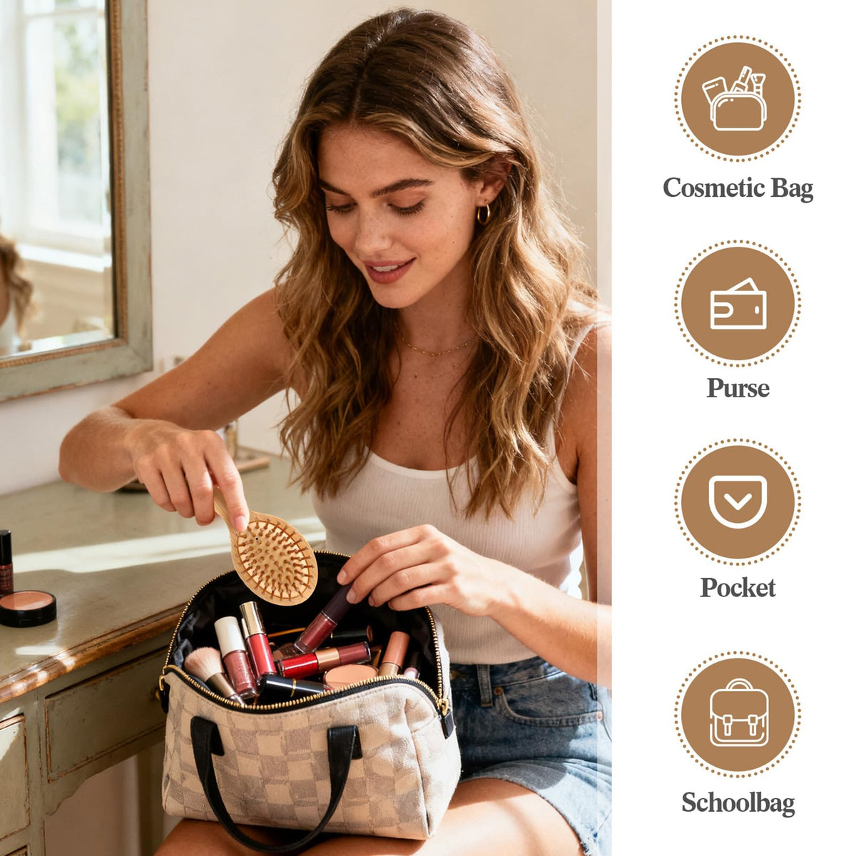 FoldTier gift-ready mini brush is perfect for wedding favors and party gifts.
