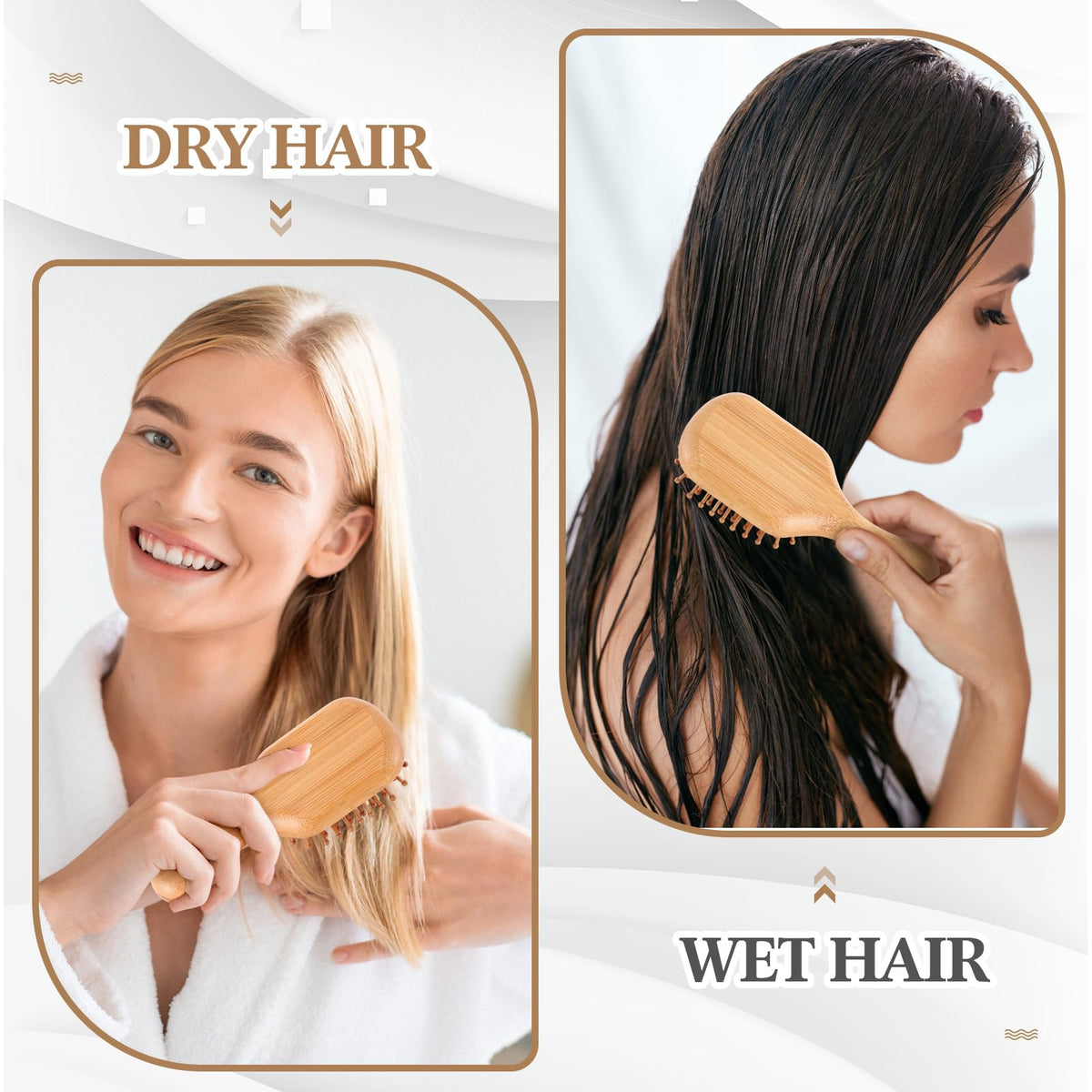 FoldTier mini brush suitable for all hair types and easy detangling