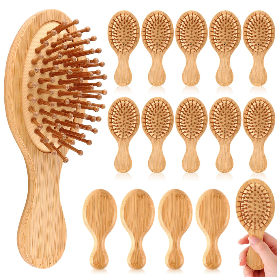 FoldTier mini bamboo hair brush pack for on-the-go detangling and gentle brushing.
