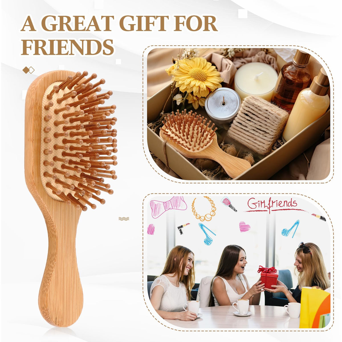 FoldTier mini brush speeds drying and minimizes breakage during brushing