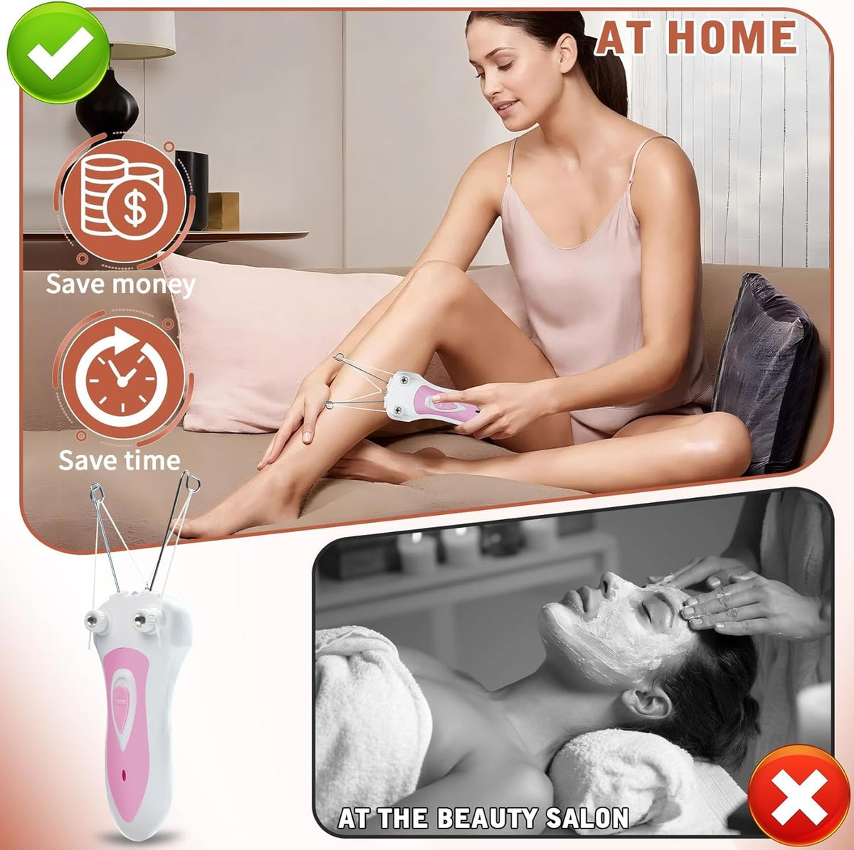 Foleto arms threading tool for quick underarm hair removal at home