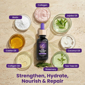 FOLICARE sulfate free and cruelty free care formula highlighted.