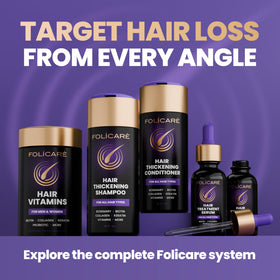 FOLICARE sulfate-free label signals clean, color-safe care.