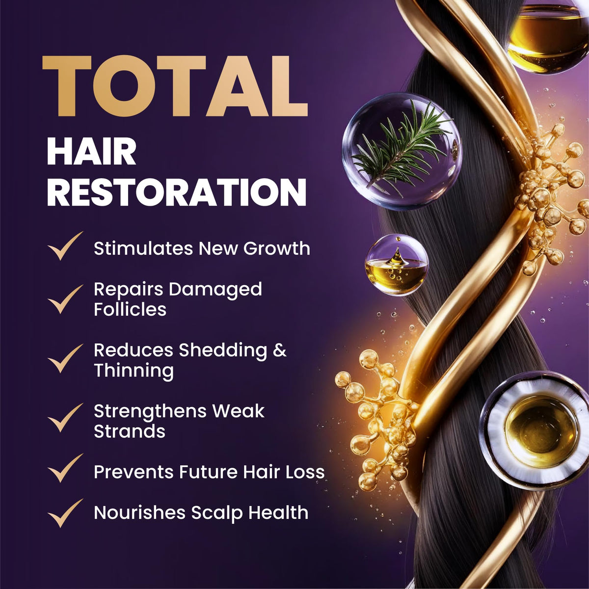 Pour action of FOLICARE Thickening Shampoo demonstrates gentle cleansing without harsh sulfates