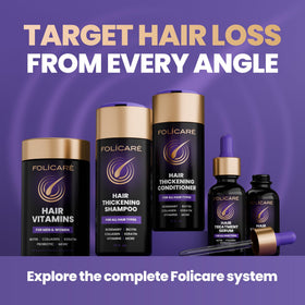 Hair appears fuller after using FOLICARE Thickening Shampoo