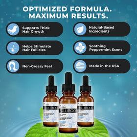 Folliboost 2oz bottle packaging showcases compact size for easy travel
