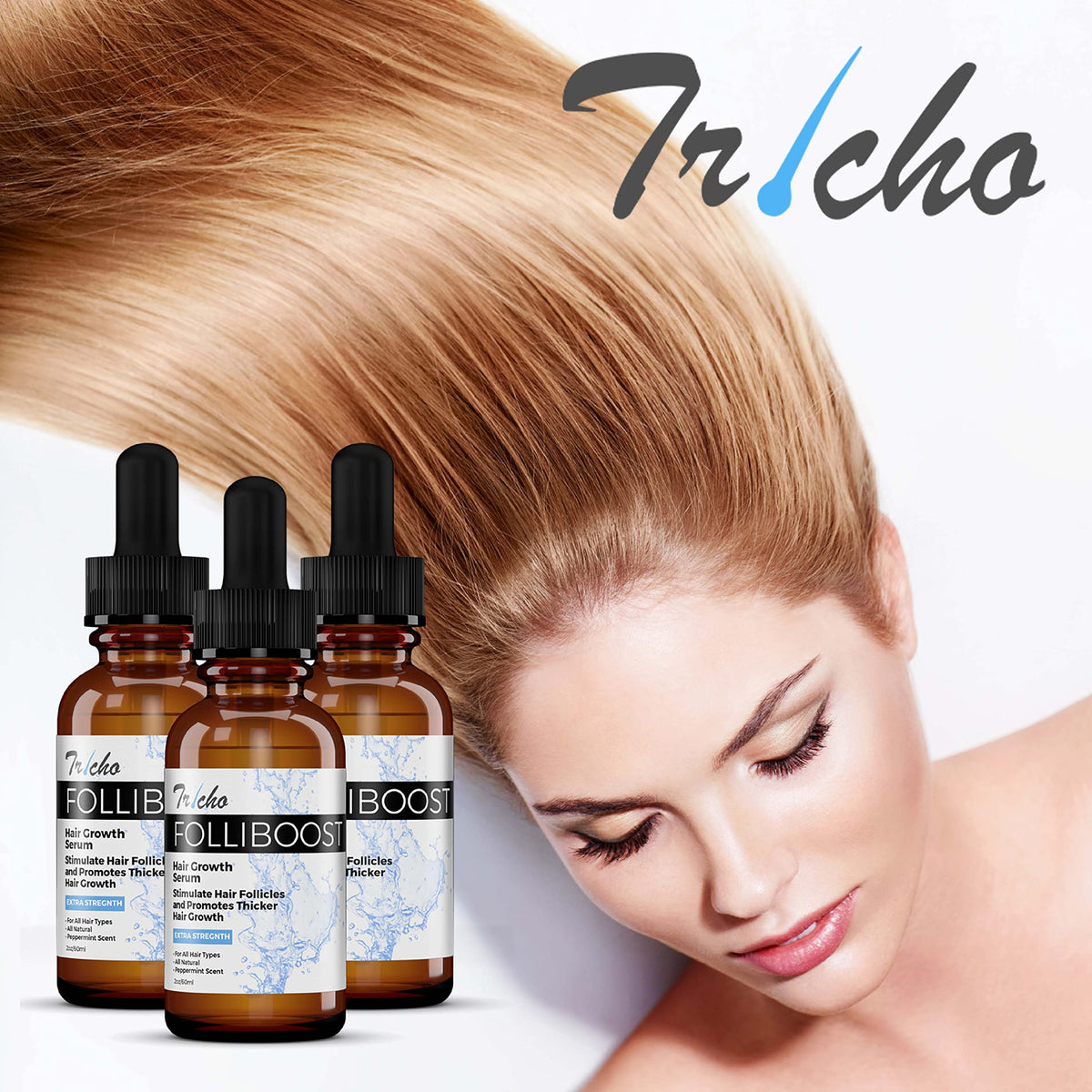 Folliboost daily regimen entry suggests consistent use toward fuller-looking hair