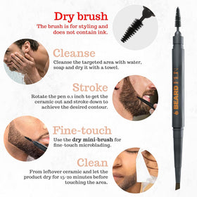 Follicle Booster Beard Pen natural finish for believable grooming.