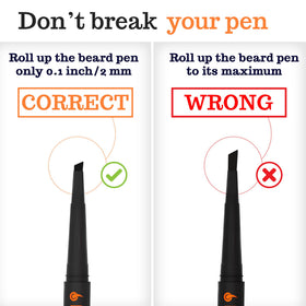 Follicle Booster Beard Pen waterproof finish resists sweat and rain