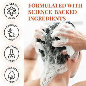 Follicle Booster set packaging in shower-ready display.