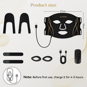FOLOKE Red Light Therapy Mask side view showing slim profile and adjustable strap.