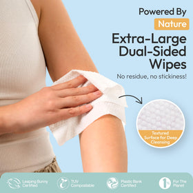 FOMIN wipes used underarms for quick refresh during workouts or travel.
