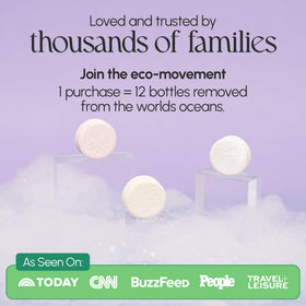 Vegan, compostable packaging supports sustainable soap refills.